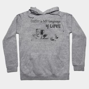 Love, Coffee with Sugar, and Insects Illustration Hoodie